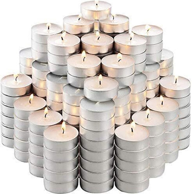 Unique bazar 50 Tealight candle Candle(White, Pack of 50)