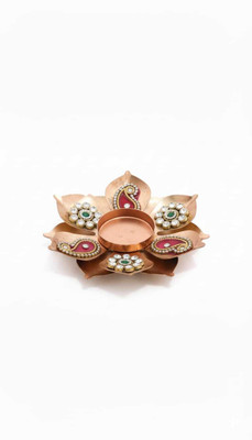 Yuva Global Services Telhight urlio1 Iron 1 - Cup Tealight Holder(Gold, Pack of 1)