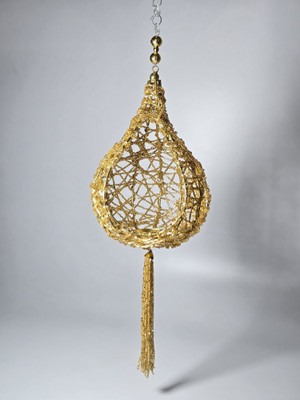 AS ATTRI Golden Tealight Candle Holder Lamp Iron 1 - Cup Candle Holder(Gold, Pack of 1)