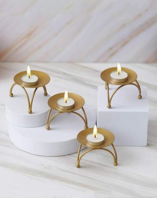 DECOR N BEYONDS Iron 4 - Cup Tealight Holder Set deal from flipkart