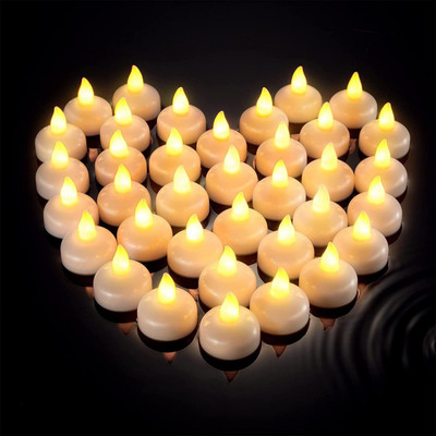 ARANKA Color Changing Waterproof Flameless and Smokeless Floating Led Tea Light Candle Candle(Yellow, Pack of 3)