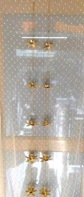 koutss Traditional Door Hanging and Wall Hanging 36 inch Iron Tealight Holder(Gold, Pack of 2)