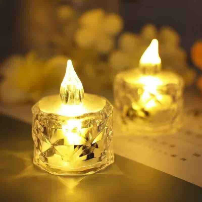 TahaEnterprises (Set of 1)Smokeless led candle Candle(White, Pack of 1)