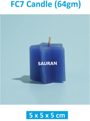 Sauran FC7 Candle Candle(Blue, Pack of 1)