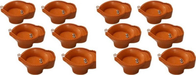 pleasing forest AN_(A_9)_LED Floating_Brown_Pack Of -12 Candle(Brown, Pack of 12)