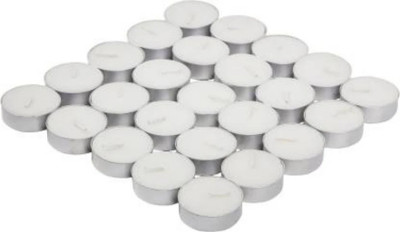Trinestia White Wax Tea Light Scented Candles Pack of 25 Candle(Multicolor, Pack of 25)