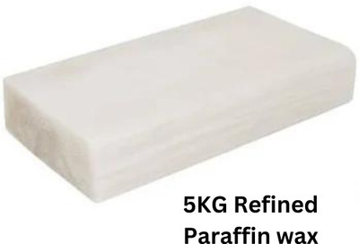 Agron Paraffin Wax Refined General Pure Wax 1 Kg each Candle(White, Pack of 5)