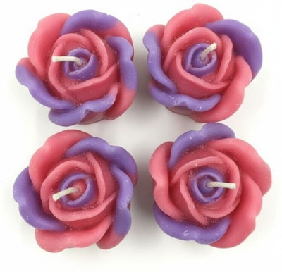 SCENTIV RoseGlow Candle(Multicolor, Pack of 4)
