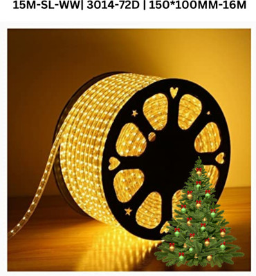 TECHGEAR 1200 LEDs 15 m White, Yellow Steady Bulb Rice Lights(Pack of 1)