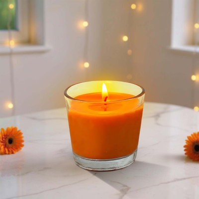 Garden King Scented Jar Candle –Aromatherapy, and Relaxing Ambience (Pack of 1, Orange) Candle(Orange, Pack of 1)