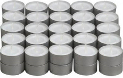 HPK 50 candles light for festival and parties Candle(White, Pack of 50)
