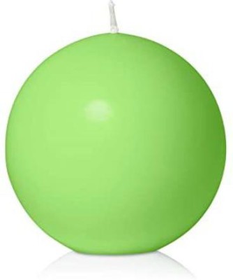 Sitara Crafts (0.75X2 Inch) Green Round-Shaped Sphere Ball Candle Candle(Green, Pack of 6)