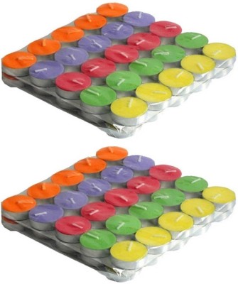 Daily Fest Multicolour Lac Tea Light Candle (Pack Of 50) Candle(Multicolor, Pack of 50)