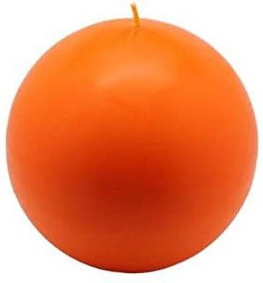 Sitara Crafts (0.75X2 Inch) Orange Round-Shaped Sphere Ball Candle Candle(Orange, Pack of 6)