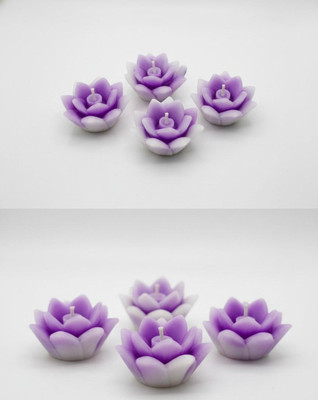 Shree S&S Brands FlowerCandle324 Candle(Purple, Pack of 6)