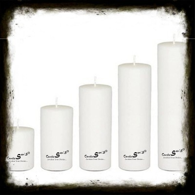 Smooth line Mogra Pillar Candle for Home Decoration(Pack of 5) Candle(White, Pack of 5)