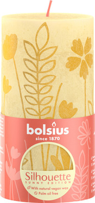 Bolsius Pillar c. 130/68 Rust BYW+PRT Candle(Yellow, Pack of 1)