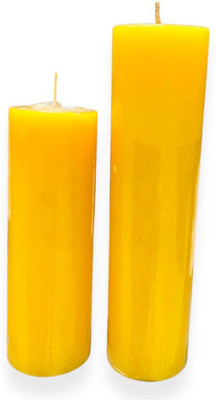 InsTook candle Candle(Yellow, Pack of 1)