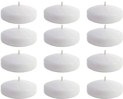 Floryn decor White Floating Candles | Floating Candles for Water Bowl Candle(White, Pack of 20)