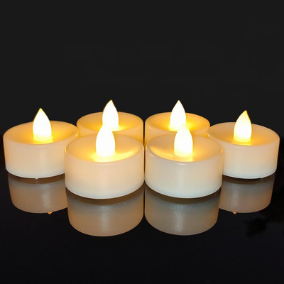 Drisona' Flameless LED Tea Lights Candle for Home Decoration Battery Operated Candle(Yellow, Pack of 6)