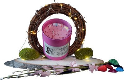 cattleya creations Aromatherapy Sweet Baby Pink Jar Rose Light Pink (I love mom and dad) Candle(Green, Pack of 1)