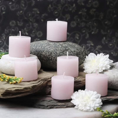 PeepalComm Wax Lavender Fragrance Votive Candles Size-3.2 to 3.8cm( Purple/White)-Set of 12 Candle(White, Pack of 12)