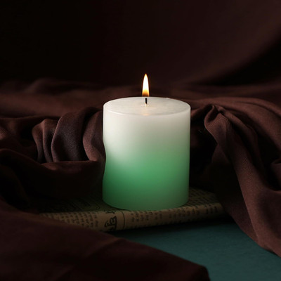 Parkash Candles Premium Unscented || Magical Color Changing Pillar Candle || Dripless Candle(White, Pack of 1)