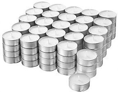 Ryn tealight candles set of 50 1-2 hours buring Candle(White, Pack of 50)
