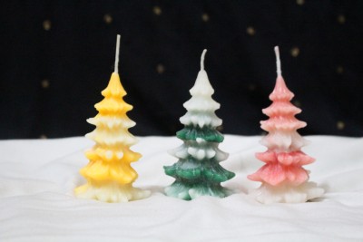 tanishk Pine tree Christmas decoration candle(pack of 1) Candle(Multicolor, Pack of 1)