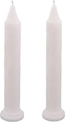 Kreyam's White Candles Long Burning for Outdoor, Camping, Emergency, Survival - 2 Pack Candle(White, Pack of 2) Kreyam's White Candles Long Burning for Outdoor, Camping, Emergency, Survival - 2 Pack Candle(White, Pack of 2)