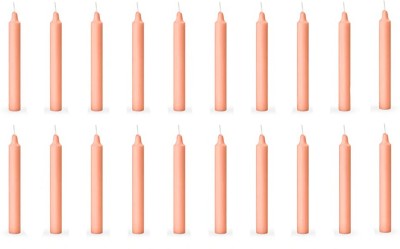 ASIDEA Plain 30 stick candles for home decor, birthday, Diwali, Party Candle(Orange, Pack of 30)