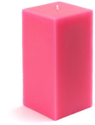 Shraddha Creation Square Rose Scented Pink Pillar, Set Of 1 Candle(Pink, Pack of 1)
