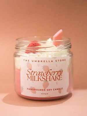 The Umbrella Store Glass Jar Fragrances Scented Candles for Gifting Smokeless Candle(White, Pack of 1)