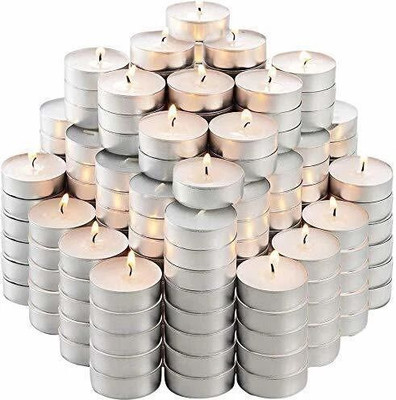 amblic Tea Light Candles Diya Candle(White, Pack of 50)