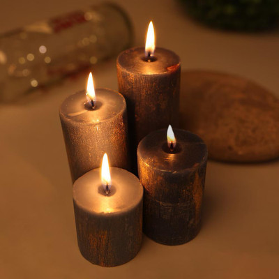 Jimkia CandleSea Breeze pillar_fregnance_AVP22_pack of 1 Candle(Blue, Pack of 1)