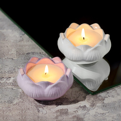 Parkash Candles Soy Wax Scented Lotus Candle Candle(Multicolor, Pack of 1)