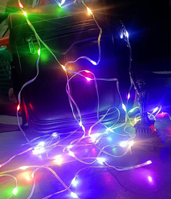 Budwill ™60 LED-8.5METER(10M LEATHER WIRE LAMP)TP-Multicolor Christmas Diwali Decoration Candle(Multicolor, Pack of 1)