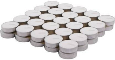 Kosomech Smokeless Tealight Long Burning 100pcs Candle(White, Pack of 100)