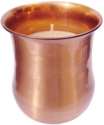THIRTEENKCANDDLE Copper Jar Soy Wax Candle Handmade Handcrafted Aroma Candles Size - 9.5 x 8 CM Candle(White, Pack of 1)