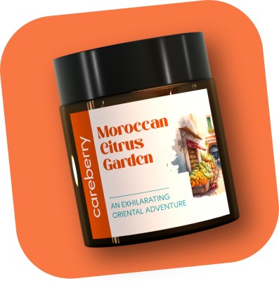 Careberry Moroccan Citrus Garden Candle | Harmonious Blend of Orange and Geranium Candle(Beige, Pack of 1)