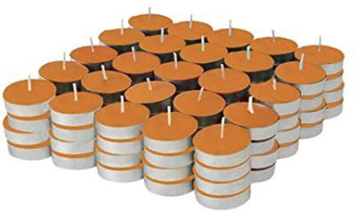 JAYSHREEIMPEX 50Pcs Orange Candle (Orange, Pack of 50) Candle(Multicolor, Pack of 50)