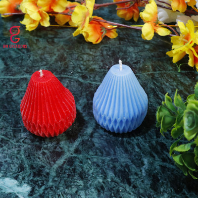GW Creations Handmade Pear Rose Lemon Grass Candle Candle(Red, White, Pack of 2)