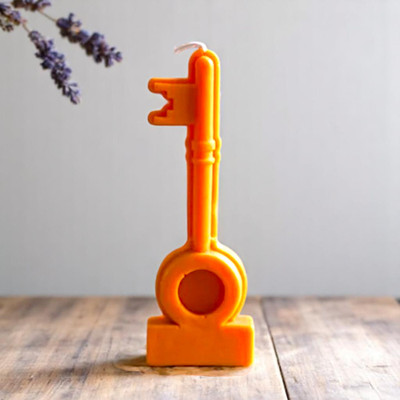 RTC Orange Kuber Key Spell Candle Candle(Orange, Pack of 3)