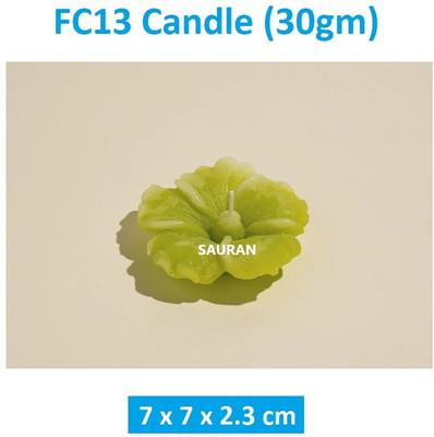 Sauran Pack of 5 FC13 Candle(Green, Pack of 1)