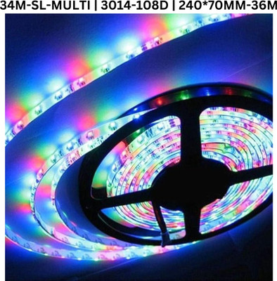 TECHGEAR 2720 LEDs 34 m Multicolor Steady Bulb Rice Lights(Pack of 1)