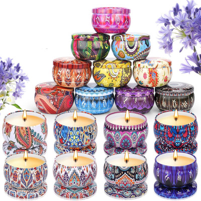 HPK Scented Candles For Aromatherapy Candles For Home Decor/ Diwali/ Festival Candle Candle(Maroon, Pack of 12)
