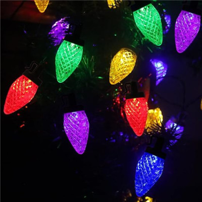 TECHGEAR 40 LEDs 10 m Multicolor Flickering Christmas Tree Rice Lights(Pack of 1)