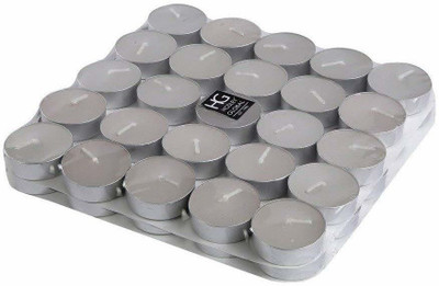 LUXORIO Pack of 50 Tealight Candle(White, Pack of 50)