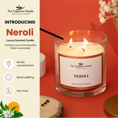 The Fragrance People Neroli 3-Wick Scented Candle Candle(White, Pack of 1)