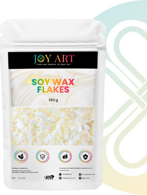 Joy Art Soy Wax Flakes 250g | Natural Wax for Jar & Container Candles, Smooth Clean Burn Candle(White, Pack of 1)